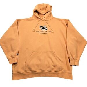 Nevada State College Hoodie Sweatshirt Mens 2XL Brown Fleece Pullover JanSport